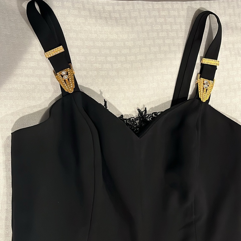 CDC Evening Wear. Show stopper for sure. Black full length all in one. Sz 10